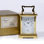 A MODERN BRASS CASED CARRIAGE TIMEPIECE by Rapport London