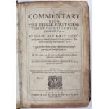 BYFIELD NICHOLAS, 'Commentary upon the Three First Chapters of the First Epistle generall of St