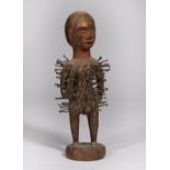 A BAKONGO 'NKONDI' IDOL, Democratic Republic of the Congo, carved wood figure covered with nails