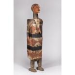 AN AFRICAN FUNERARY CARVED WOODEN FIGURE, 'NGATA' Democratic Republic of the Congo, rectangular body