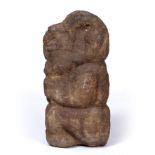 A WEST AFRICAN CARVED STONE 'NOMOLI', possibly from Sierra Leone 41cm high