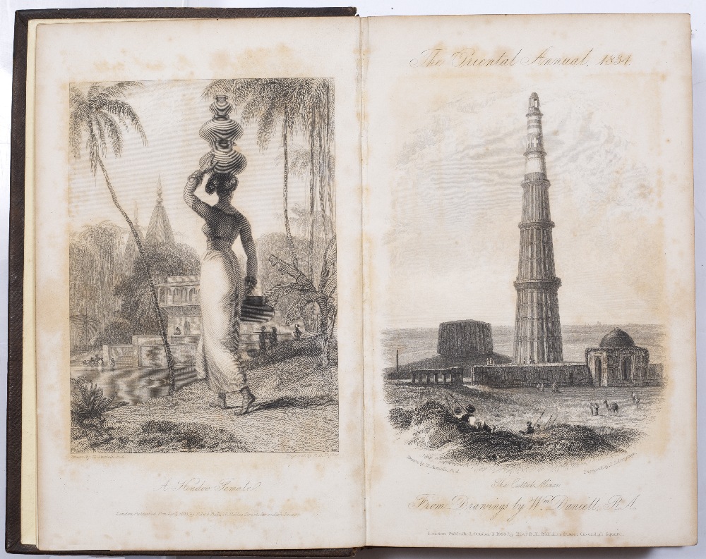 BULL, Edward, pub. The Oriental Annual or Scenes in India, 1834-1836, 3 volumes with drawings from - Image 2 of 7