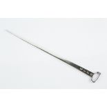 A GEORGE II SILVER MEAT SKEWER, with loop handle, by Samuel Herbert & Co, London 1756, 28.5oz