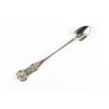 A MID VICTORIAN SCOTTISH SILVER KING'S PATTERN CHEESE SCOOP, by J & W Mitchell, Glasgow 1854, 21.