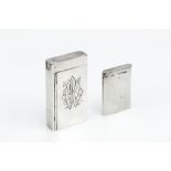 A LATE VICTORIAN SILVER RECTANGULAR VESTA AND STAMP CASE, by Sampson Mordan & Co, London 1893, 5.