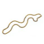 A LATE VICTORIAN/EDWARDIAN HALF PEARL LINE NECKLACE, with box-shaped clasp, (pearls untested for