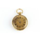 A GEORGE IV 18CT GOLD OPEN FACE POCKET WATCH, the circular dial with black Roman numerals and