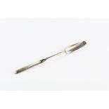 AN EARLY VICTORIAN SILVER DOUBLE ENDED MARROW SCOOP, marks indistinct, maker's mark possibly W