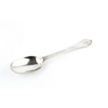 A WILLIAM III SILVER DOGNOSE SPOON, engraved initials E over S.S. to the back of the handle, and
