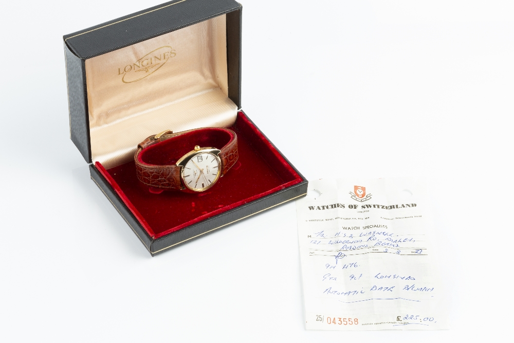 A GENTLEMAN'S 'ADMIRAL' AUTOMATIC WRISTWATCH BY LONGINES, the circular signed silvered dial with - Image 5 of 6