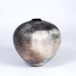 Gabriele Koch (b.1948) Large vessel burnished and smoke fired in grey signed 39cm high.