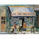 Christopher Wood (1901-1930) Aux Cent Mille Cartes watercolour and gouache 24 x 31cm. Provenance: