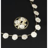 Nicholas Plummer (Contemporary) for Peter Nicholas & Co. Ltd. Parcel-gilt silver necklace daisy