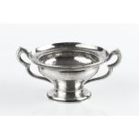 Albert John Watts Art Deco bon-bon dish, 1934 silver with planished surface hallmarked for London