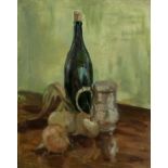 Ronald Ossory Dunlop (1894-1973) Still Life - Wine Bottle signed (lower right), titled (to label