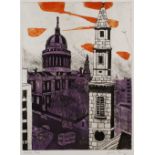 Julian Trevelyan (1910-1988) St Paul's, 1964 from the London Suite artist's proof, inscribed with