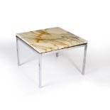 Florence Knoll (1917-2019) for Knoll International Coffee table square marble top over chrome