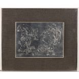 Pierre Caille (1911-1996) Three Surrealist scenes each inscribed and numbered silver-relief