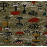 Lucienne Day (1917-2010) for Heals Flotilla, 1952 screen-printed textile 46 x 47cm.