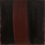 Michael Finn (1921-2002) Deep Red on Black/Purple signed and titled (to stretcher) oil on canvas