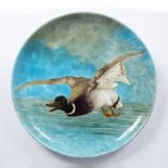 Ernest Carrier (1858-1908) for Theodore Deck (1823-1891) Charger decorated with a mallard in