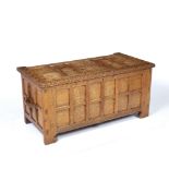 Attributed to Arthur Romney-Green (1872-1945) Blanket chest panelled and pegged construction, the