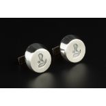 Aurun Kultaseppä Oy Cufflinks signed and stamped '830' Finnish date code for 1980 the panels 2.5cm