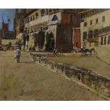 Thomas John Coates (b.1941) Lisbon signed with initials (lower left) oil on canvas 50 x 60cm,