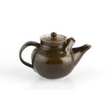 Edmund de Waal (b.1964) Teapot tenmoku glaze impressed potter's seal 9.5cm high.