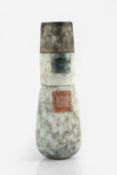 Robin Welch (1936-2019) Tall vessel stoneware, chimney form, with textured white glaze with