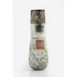 Robin Welch (1936-2019) Tall vessel stoneware, chimney form, with textured white glaze with