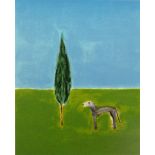 Craigie Aitchison (1926-2009) Cypress Tree and Dog, 2005 30/75, signed, dated, and numbered in