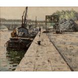 Simon Glatzer (1890-1945) River Path, Paris signed (lower right) oil on canvas 37 x 44cm.