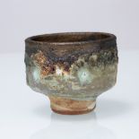 Robin Welch (1936-2019) Tea bowl stoneware, with textured glaze impressed potter's seal 9cm high.
