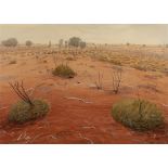 Simon Pierse (b.1956) Australian Red Sands watercolour 51 x 70cm. Exhibited: The Museum of Modern