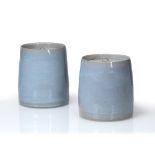 Rupert Spira (b.1960) A pair of large jars ceramic with all-over chun glaze impressed potter's