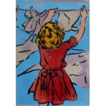 David Bromley (b.1960) The Washing Line 9/40, signed and numbered (lower left) lithograph 74 x