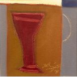 David Ralph Simpson (b.1963) Champagne Glass, 1998 signed and dated (lower right) oil on board 17