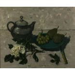 John Miller (1931-2002) Still Life with Teapot and Grapes signed (upper right) oil on canvas 45 x