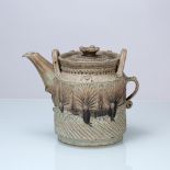 Ian Godfrey (1942-1992) Large teapot, 1979 stoneware incised signature and date 26cm high.