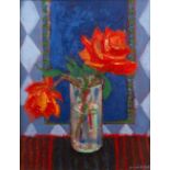 David McLeod Martin (1922-2018) Roses in a Glass, 1994 signed (lower right), dated (to reverse)