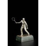 David Wynne (1926-2014) for Meiling & Gartrell Trophy, 1996 silver, modelled as a tennis player
