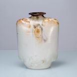 John Bedding (b.1947) Bottle vase raku impressed potter's seal 33.5cm high.