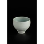 Edmund de Waal (b.1964) Tea bowl cream glaze to exterior and blue green glaze to interior 7.7cm