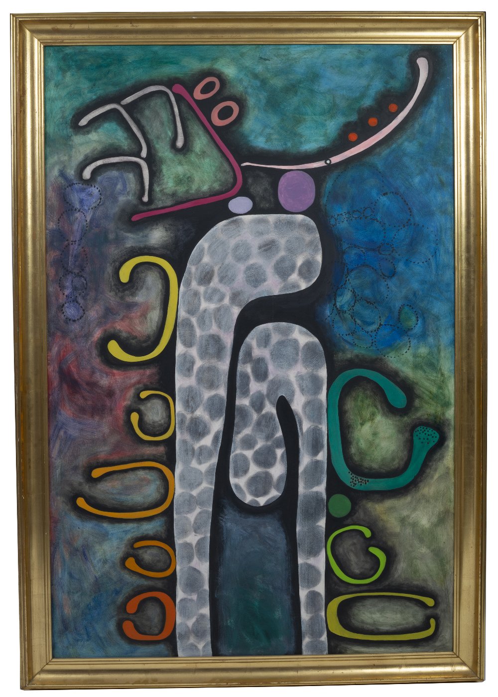 Desmond Morris (b.1928) Posture of Dominance, 1968 signed and dated (to reverse) mixed media on - Image 2 of 3