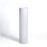 20th Century Scandinavian School possibly Iittala Large floor vase white frosted glass 105cm high.