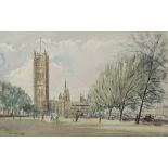 Karl Hagedorn (1889-1969) Houses of Parliament, 1957 signed and dated (lower right) watercolour 33 x