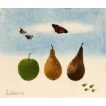 Mary Fedden (1915-2012) Butterflies, Apples, and Pears, 2003 signed and dated (lower left)