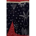 Hilda Durkin for Liberty & Co. Dark Garden, 1953 screen-printed textile 41 x 26cm.