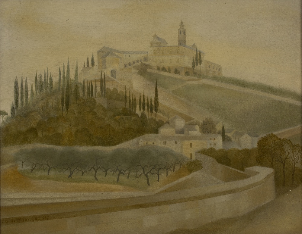 Chris De Moor (1899-1981) Certosa, 1937 signed and dated (lower left) oil on board 32 x 40cm.